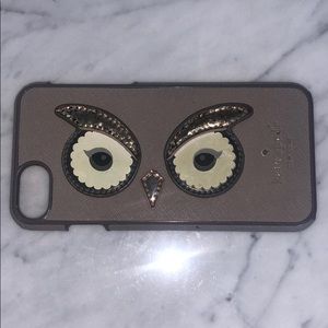Kate Spade IPhone 7 Case. Gray Owl.